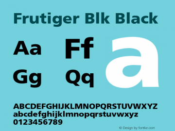 Frutiger Black 1.1图片样张