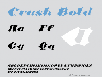 Crash Bold Macromedia Fontographer 4.1J 02.7.25图片样张