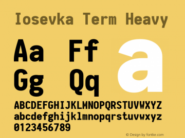 Iosevka Term Heavy 1.13.3; ttfautohint (v1.6)图片样张