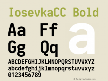 IosevkaCC Bold 1.13.3; ttfautohint (v1.6) Font Sample