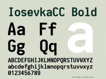 IosevkaCC Bold 1.13.3; ttfautohint (v1.6) Font Sample