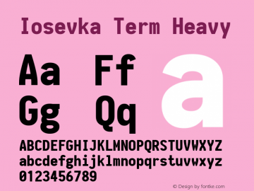 Iosevka Term Heavy 1.13.3; ttfautohint (v1.6)图片样张