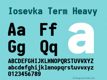 Iosevka Term Heavy 1.13.3; ttfautohint (v1.6)图片样张