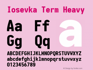 Iosevka Term Heavy 1.13.3; ttfautohint (v1.6)图片样张