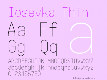 Iosevka Thin 1.13.3; ttfautohint (v1.6)图片样张