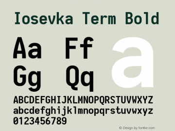 Iosevka Term Bold 1.13.3; ttfautohint (v1.6)图片样张