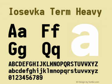 Iosevka Term Heavy 1.13.3; ttfautohint (v1.6)图片样张