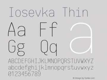 Iosevka Thin 1.13.3; ttfautohint (v1.6)图片样张