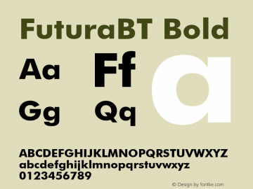 FuturaBT Bold Macromedia Fontographer 4.1.5 8/10/05图片样张