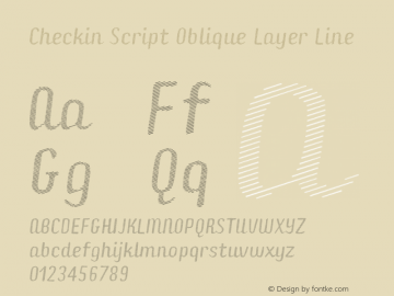 Checkin Script Obliq Layer Line Version 1.000;PS 001.000;hotconv 1.0.88;makeotf.lib2.5.64775 Font Sample