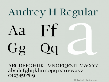 Audrey H Regular 1.1图片样张