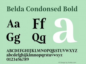 Belda-CondonsedBold Version 1.000图片样张