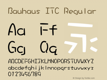 Bauhaus ITC Version 1.20图片样张