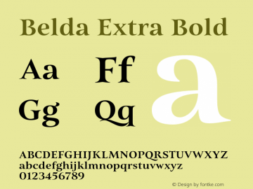 Belda-ExtraBold Version 1.000图片样张