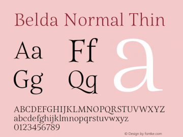 Belda Normal Thin Version 1.000图片样张