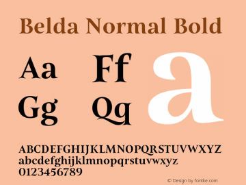 Belda Normal Bold Version 1.000图片样张