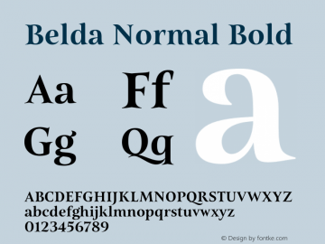 Belda-NormalBold Version 1.000图片样张