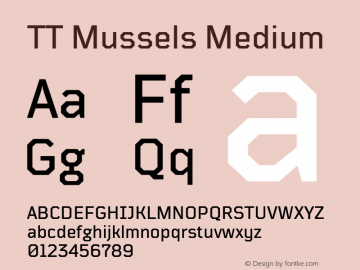 TTMussels-Medium Version 1.000 Font Sample