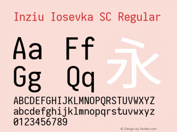 Inziu Iosevka SC Version 1.13.3 Font Sample