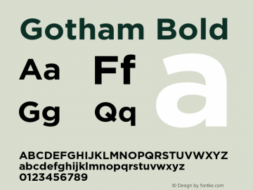 Gotham-Bold Version 1.200 Pro图片样张