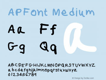 APFont Medium Version 001.000 Font Sample