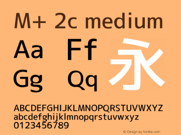M+ 2c medium  Font Sample