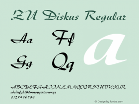 ZU Diskus Version 001.005 Font Sample