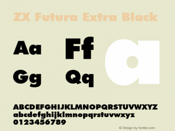 ZX Futura mfgpctt-v4.4 Jan 1 1999 Font Sample