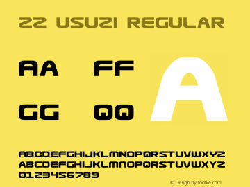 ZZ Usuzi 2 Font Sample