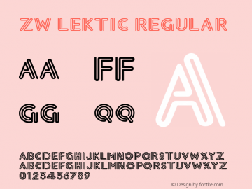 ZW lektic  Font Sample