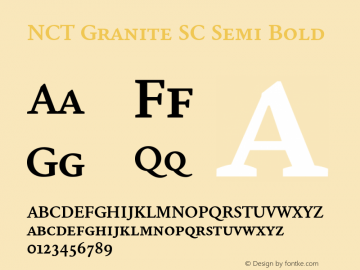 NCT Granite SC Semi Bold Version 1.000 Font Sample