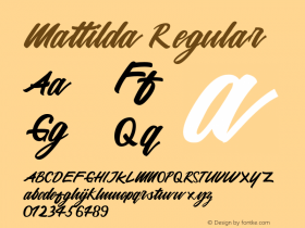 Mattilda Version 1.000 Font Sample