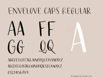 EnveloveCaps Version 1.000 Font Sample