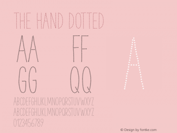 TheHandDotted 3.000 Font Sample
