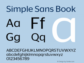 SimpleSans-Book Version 1.002;PS 1.002;hotconv 1.0.57;makeotf.lib2.0.21895 Font Sample