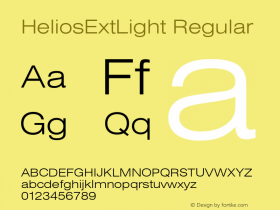 HeliosExtLight Light Version 1.101;PS 001.001;hotconv 1.0.38 Font Sample