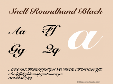 Snell Roundhand Black 1.0d2 Font Sample