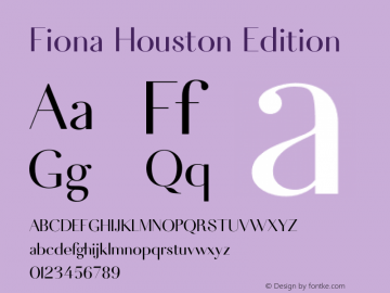 Fiona Houston Edition Version 1.000;PS 001.000;hotconv 1.0.88;makeotf.lib2.5.64775图片样张
