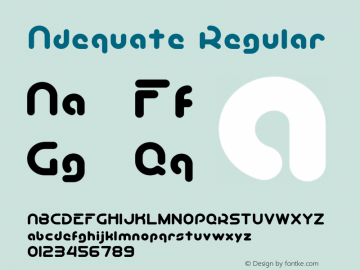 Adequate Version 1.001;Fontself Maker 2.0.4 Font Sample