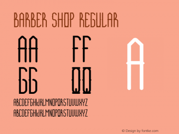 Barber Shop Version 1.002;Fontself Maker 2.0.4 Font Sample
