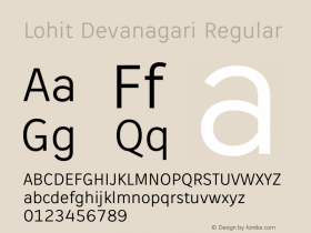 Lohit Devanagari 2.95.4 Font Sample