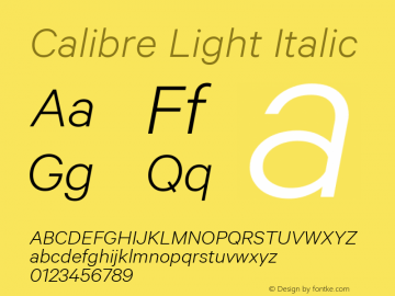 Calibre-LightItalic Version 2.000图片样张