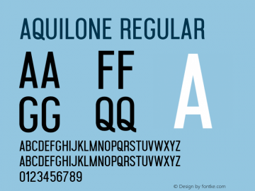 Aquilone-Regular 1.000 Font Sample