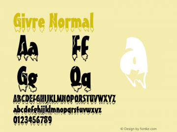 Givre Normal Altsys Fontographer 4.1 21.07.1995 Font Sample