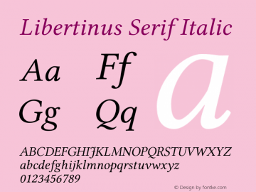 Libertinus Serif Italic Version 6.5图片样张