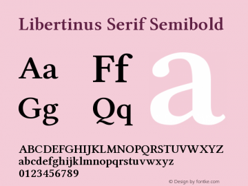 Libertinus Serif Semibold Version 5.1.2图片样张