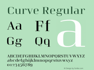 Curve-Regular Version 1.001;PS 001.001;hotconv 1.0.70;makeotf.lib2.5.58329;com.myfonts.easy.arne-freytag.curve.regular.wfkit2.version.4pzK Font Sample