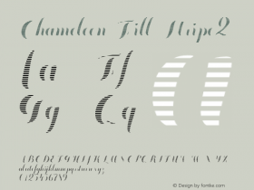 Chameleon Fill Stripe2 Version 2.000 Font Sample