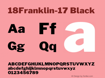 18Franklin-17-Black Version 0.017;PS 000.017;hotconv 1.0.88;makeotf.lib2.5.64775图片样张