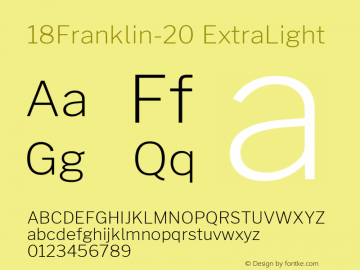 18Franklin-20 ExtraLight Version 0.020图片样张